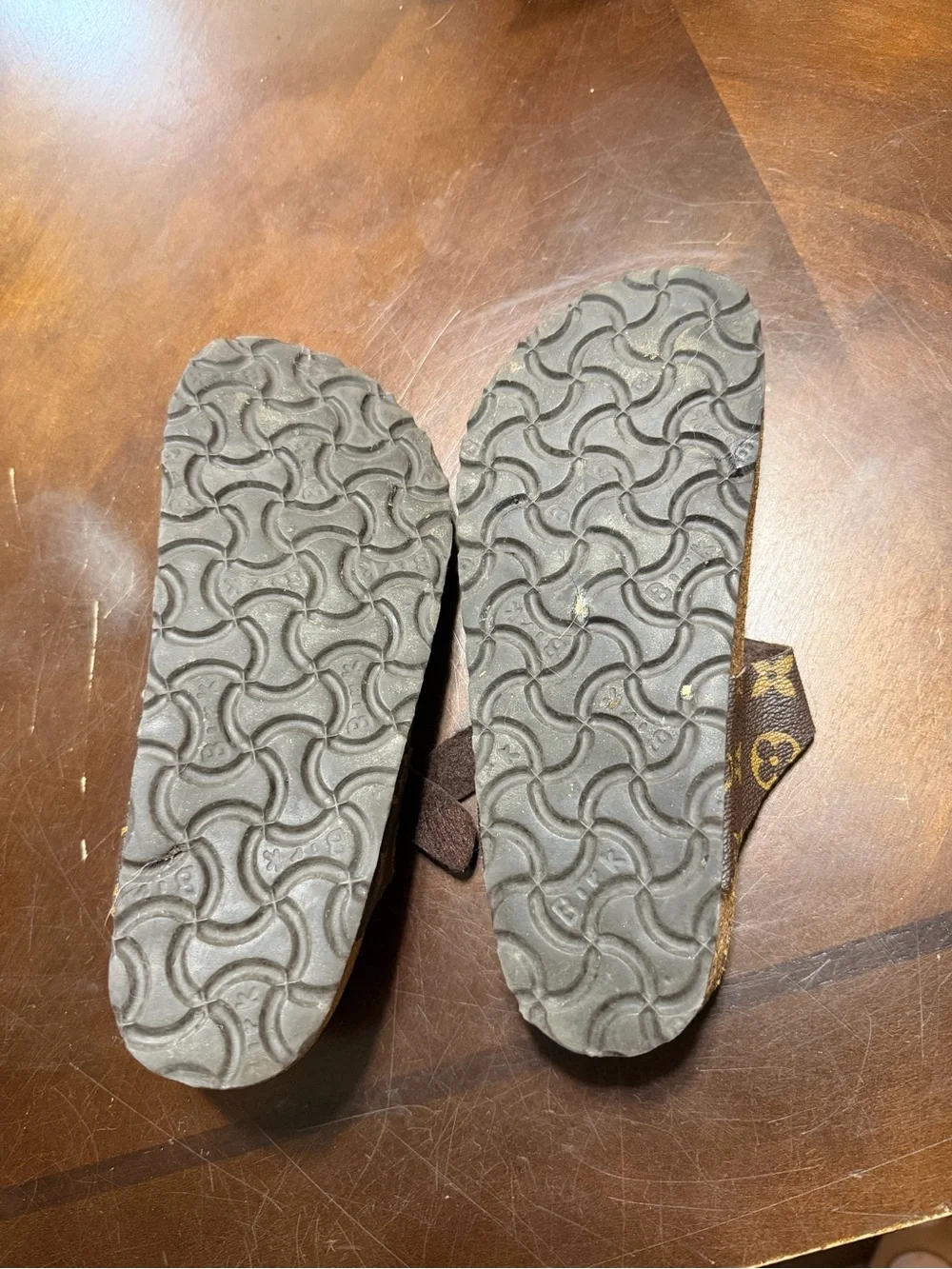 Birkenstock Brown Leather Cork Footbed Thong Sandals